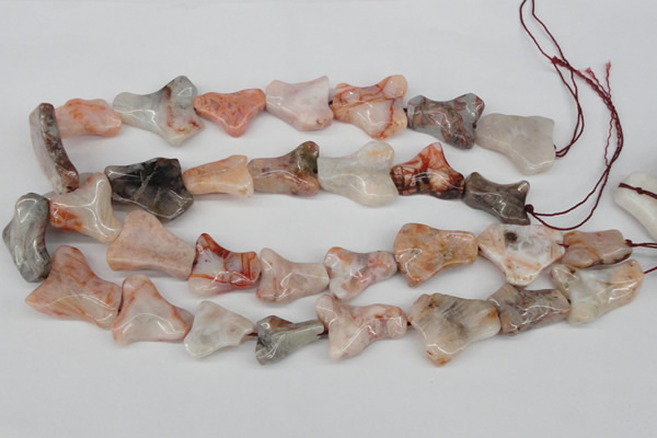 CWG04 15.5 inches 25*33mm wavy freeform agate gemstone beads