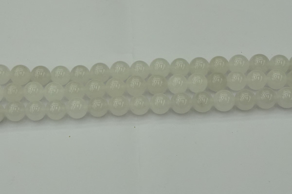 CWH54 15.5 inches 12mm round white jade beads wholesale