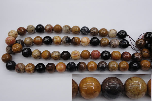 CWJ266 15.5 inches 15mm round wood jasper gemstone beads wholesale