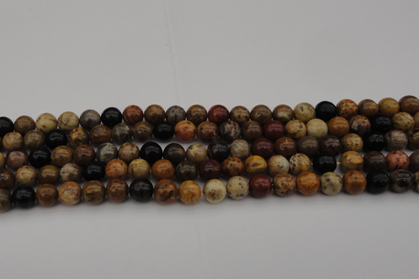 CWJ288 15.5 inches 8mm round wood jasper gemstone beads wholesale