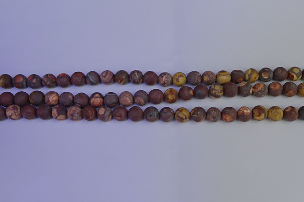 CWJ421 15.5 inches 6mm round matte wood eye jasper beads