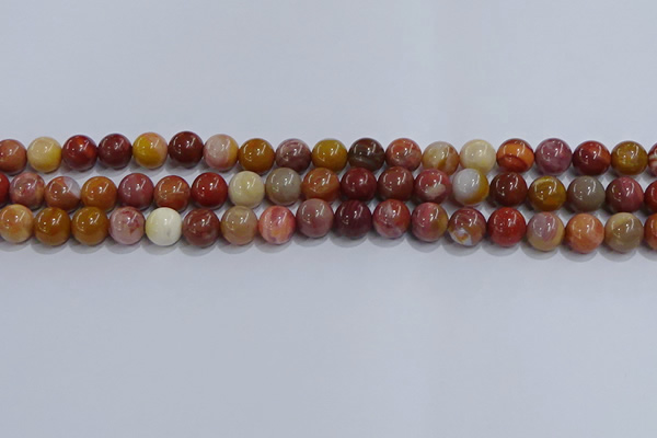 CWJ462 15.5 inches 8mm round rainbow wood jasper beads