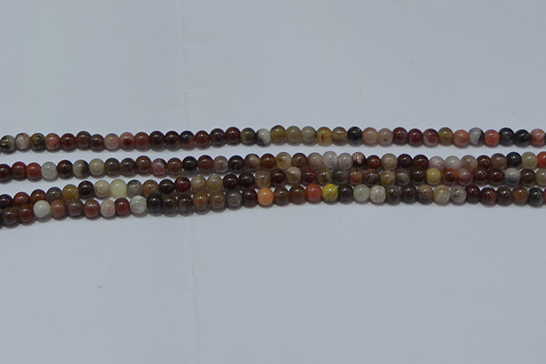 CWJ500 15.5 inches 4mm round Xinjiang wood jasper beads wholesale