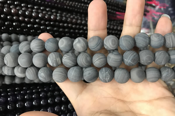 CWJ559 15.5 inches 10mm round matte coffee wood jasper beads wholesale