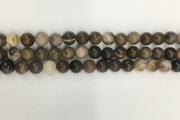 CWJ576 15.5 inches 8mm round wood jasper beads wholesale