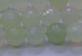CXJ221 15.5 inches 12mm faceted round New jade beads wholesale