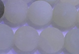 CXJ305 15.5 inches 14mm round matte New jade beads wholesale
