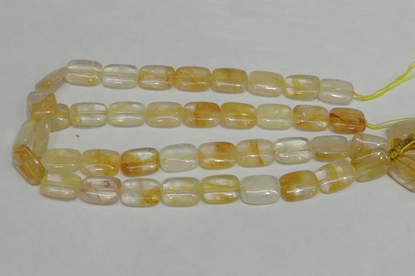 CYC09 15.5 inches 15*20mm rectangle yellow crystal quartz beads