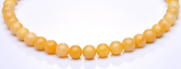CYJ03 16 inches 8mm round yellow jade gemstone beads Wholesale