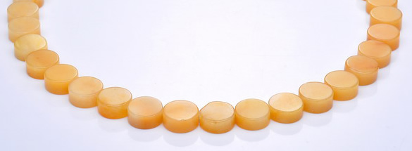 CYJ20 16 inches 12mm coin yellow jade gemstone beads Wholesale