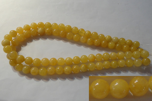 CYJ253 15.5 inches 10mm round yellow jade beads wholesale