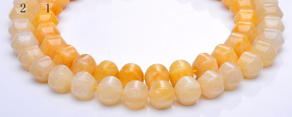 CYJ30 12*12mm pumpkin shape yellow jade gemstone beads Wholesale