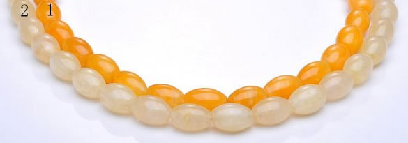 CYJ34 16 inch 10*14mm rice yellow jade gemstone beads Wholesale