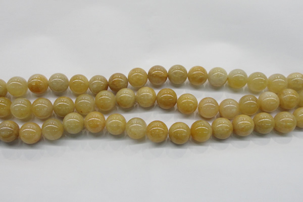 CYJ402 15.5 inches 8mm round yellow jade gemstone beads