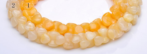 CYJ42 16 inch 9*12mm dumbbell-shaped yellow jade gemstone beads