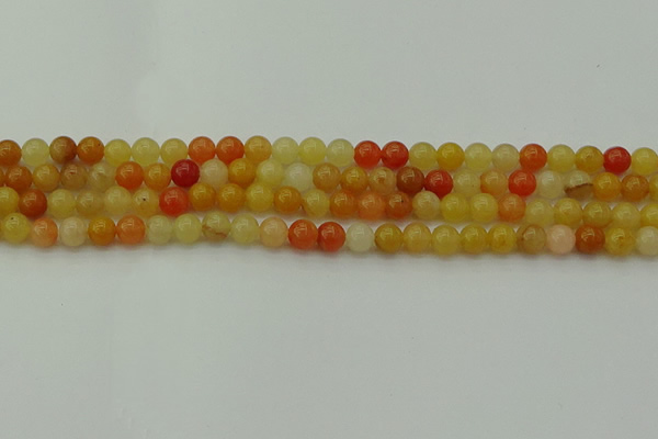 CYJ620 15.5 inches 4mm round yellow jade beads wholesale