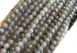 CYJ660 15 inches 4mm round dyed yellow jade beads wholesale