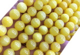 CYJ669 15 inches 10mm round dyed yellow jade beads wholesale