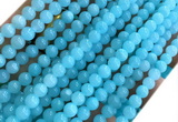 CYJ674 15 inches 6mm round dyed yellow jade beads wholesale
