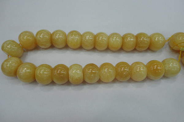 CYJ68 15.5 inches 18*25mm rondelle yellow jade beads wholesale