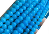 CYJ681 15 inches 8mm round dyed yellow jade beads wholesale