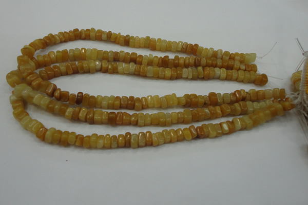 CYJ70 15.5 inches 5*8mm nuggets yellow jade beads wholesale