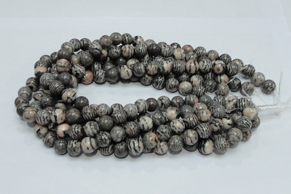 CZJ06 16 inches 12mm round zebra jasper gemstone beads Wholesale