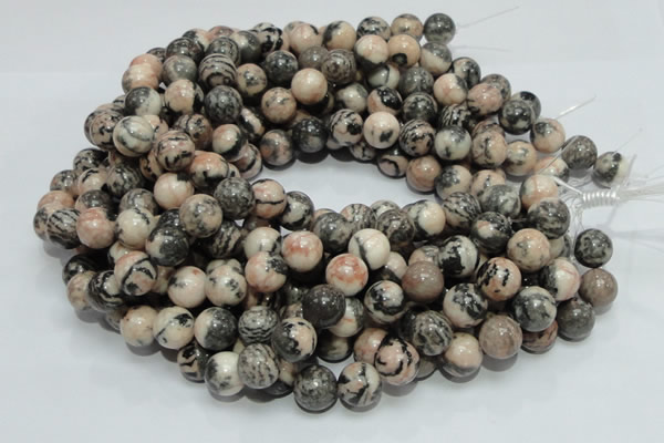 CZJ07 16 inches 14mm round zebra jasper gemstone beads Wholesale