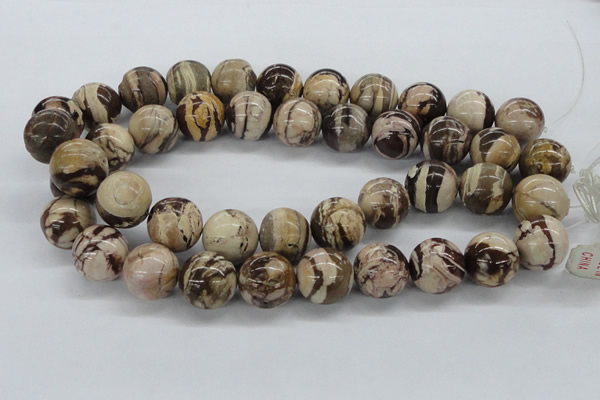 CZJ256 15.5 inches 20mm round zebra jasper beads wholesale