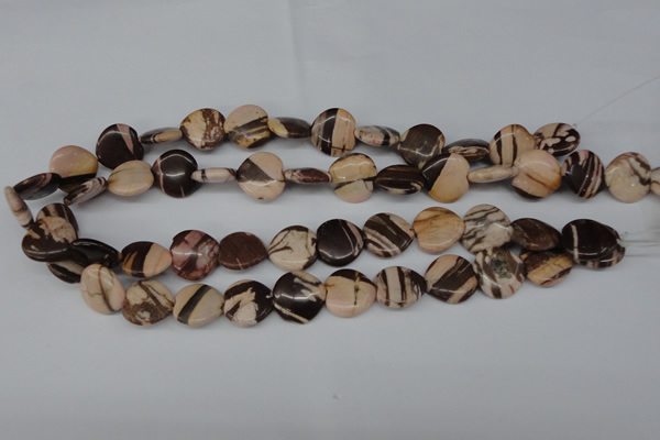 CZJ352 15.5 inches 16*16mm heart zebra jasper beads wholesale