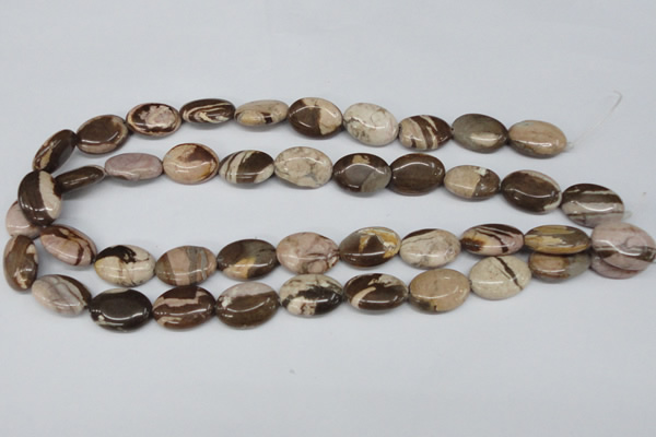 CZJ356 15.5 inches 13*18mm oval zebra jasper beads wholesale
