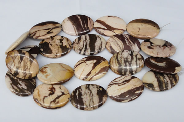 CZJ360 15.5 inches 30*40mm oval zebra jasper beads wholesale