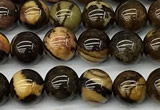 CZJ435 15 inches 6mm round zebra jasper beads