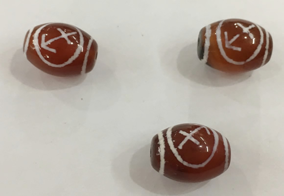 DZI318 10*14mm drum tibetan agate dzi beads wholesale