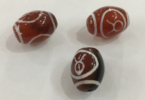 DZI320 10*14mm drum tibetan agate dzi beads wholesale