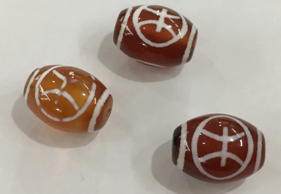 DZI382 10*14mm drum tibetan agate dzi beads wholesale