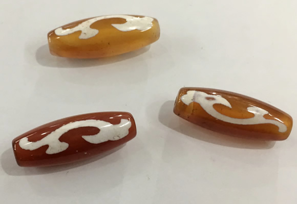 DZI425 10*28mm drum tibetan agate dzi beads wholesale