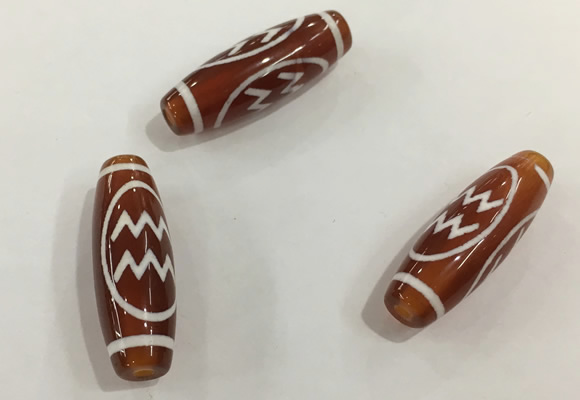 DZI436 10*30mm drum tibetan agate dzi beads wholesale