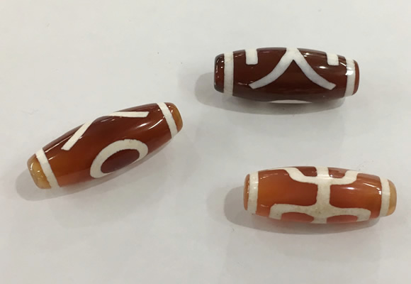 DZI447 10*30mm drum tibetan agate dzi beads wholesale