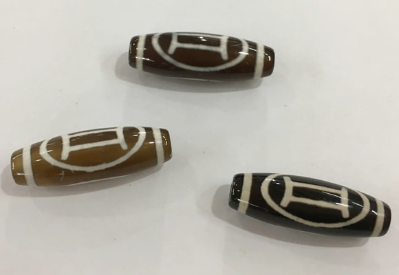 DZI455 10*30mm drum tibetan agate dzi beads wholesale