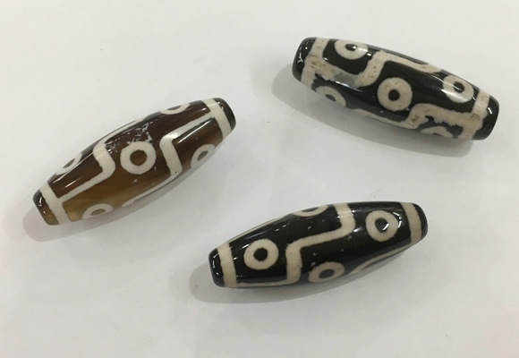 DZI475 10*30mm drum tibetan agate dzi beads wholesale