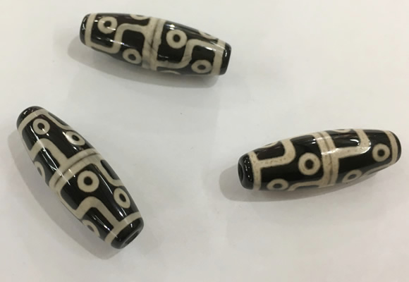 DZI476 10*30mm drum tibetan agate dzi beads wholesale