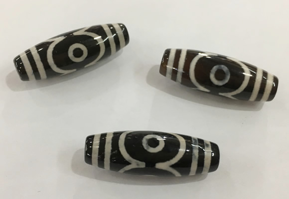 DZI487 10*30mm drum tibetan agate dzi beads wholesale