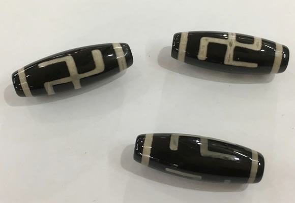 DZI489 10*30mm drum tibetan agate dzi beads wholesale