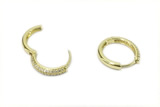 EARR50 18mm copper earrings gold plated