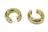 EARR53 26mm copper earrings gold plated