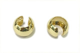 EARR54 20mm copper earrings gold plated