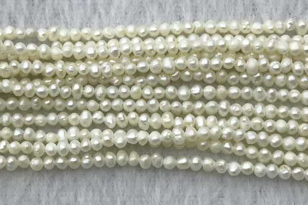 FWP05 14.5 inches 2mm - 2.5mm potato white freshwater pearl strands