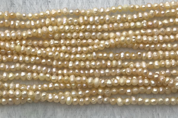 FWP06 14.5 inches 2mm - 2.5mm potato pink freshwater pearl strands