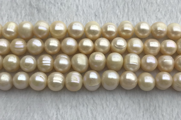 FWP113 15 inches 10mm - 11mm potato pink freshwater pearl strands